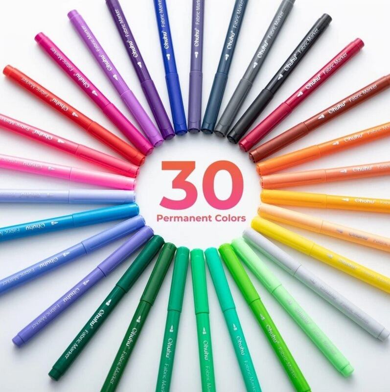 Fixy na textil OHUHU - sada 30 ks