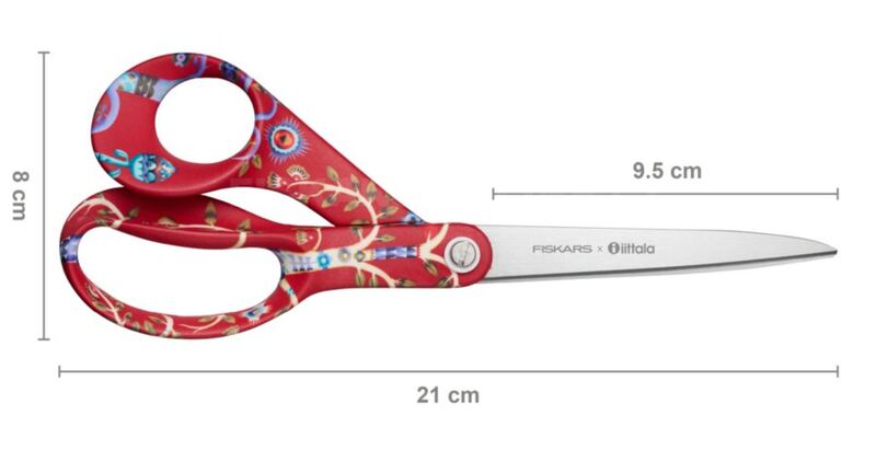 Univerzální nůžky Fiskars, červené, 21 cm - 1 ks