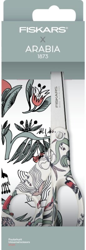 Univerzální nůžky Fiskars, bílé s obrázky, 21 cm - 1 ks
