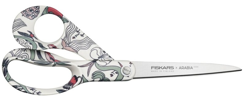 Univerzální nůžky Fiskars, bílé s obrázky, 21 cm - 1 ks