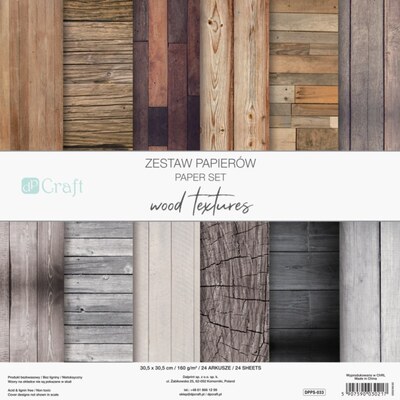 Sada scrapbookových papírů DP Craft 30x30 cm - dřevo - 24 listů