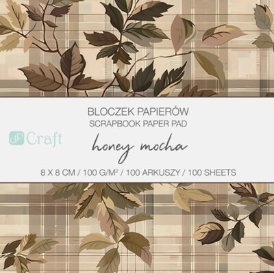 Sada scrapbookových papírů DP Craft 8x8 cm - béžové květiny - 100 listů