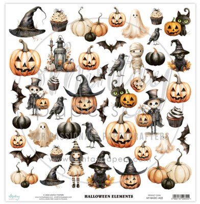 Potištěný papír k vystřihování 12x12 MINTAY PAPERS - Halloween - 1 list