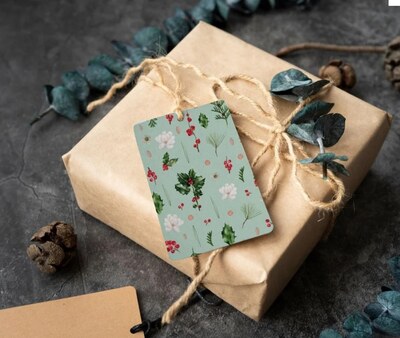 Jmenovky na dárky - Botanical mint - 5 ks v sadě