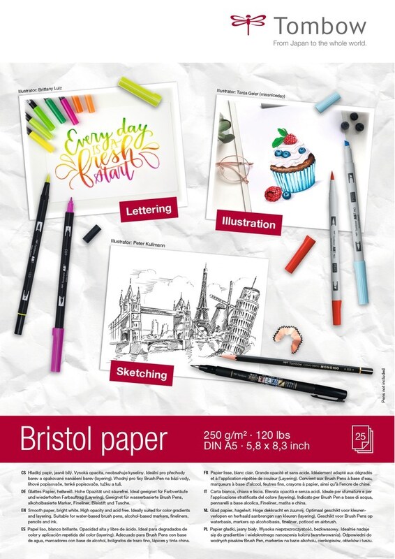 Blok Tombow Bristol A4 - 250g - 25 listů