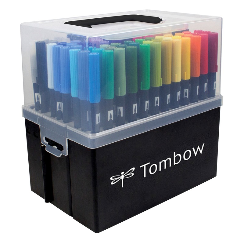 Akvarelové fixy Tombow ABT Dual Brush - sada 108 ks