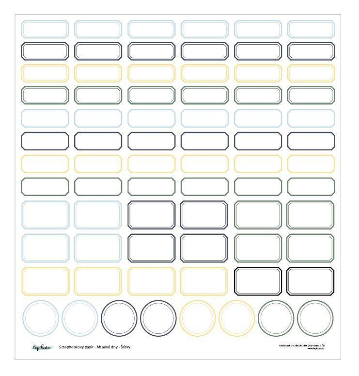 Designový scrapbookový papír LEPIKARO (30,5 cm / 190 g) šedé pruhy - 1 ks