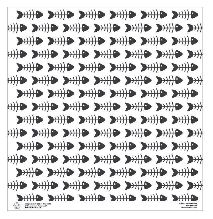 Designový scrapbookový papír LEPIKARO (30,5 cm / 190 g) šedé pruhy - 1 ks