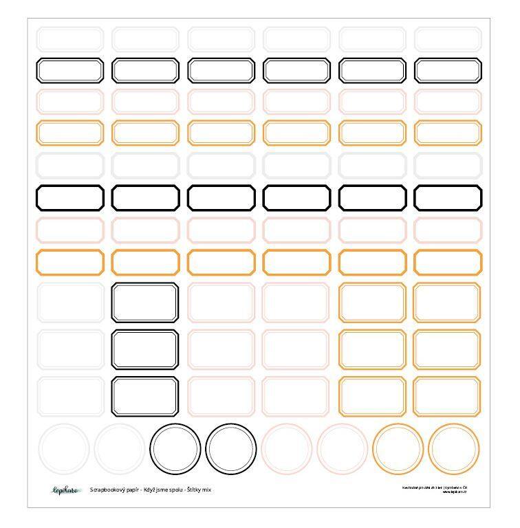 Designový scrapbookový papír LEPIKARO (30,5 cm / 190 g) šedé pruhy - 1 ks