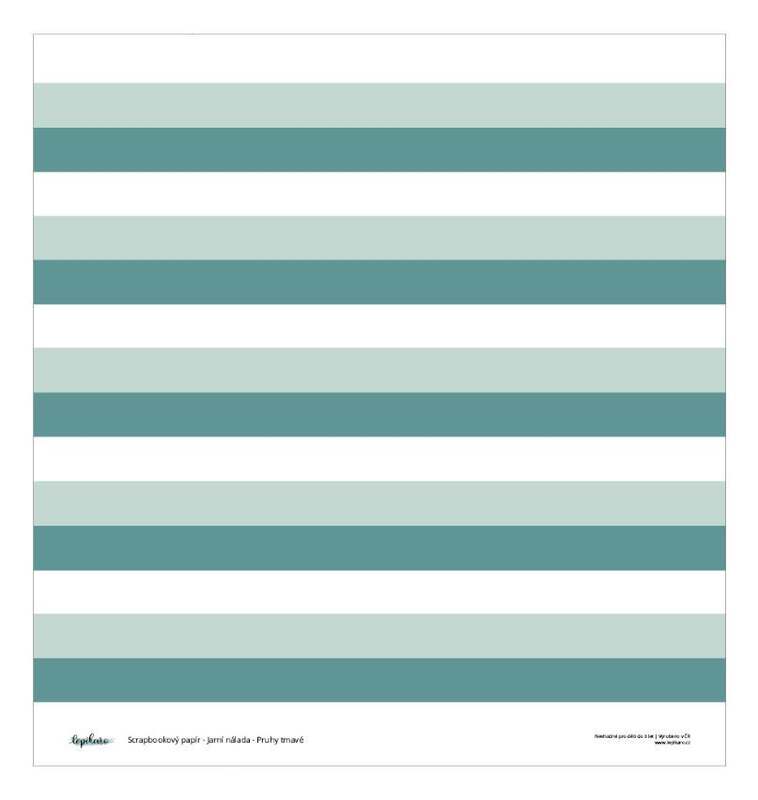 Designový scrapbookový papír LEPIKARO (30,5 cm / 190 g) šedé pruhy - 1 ks