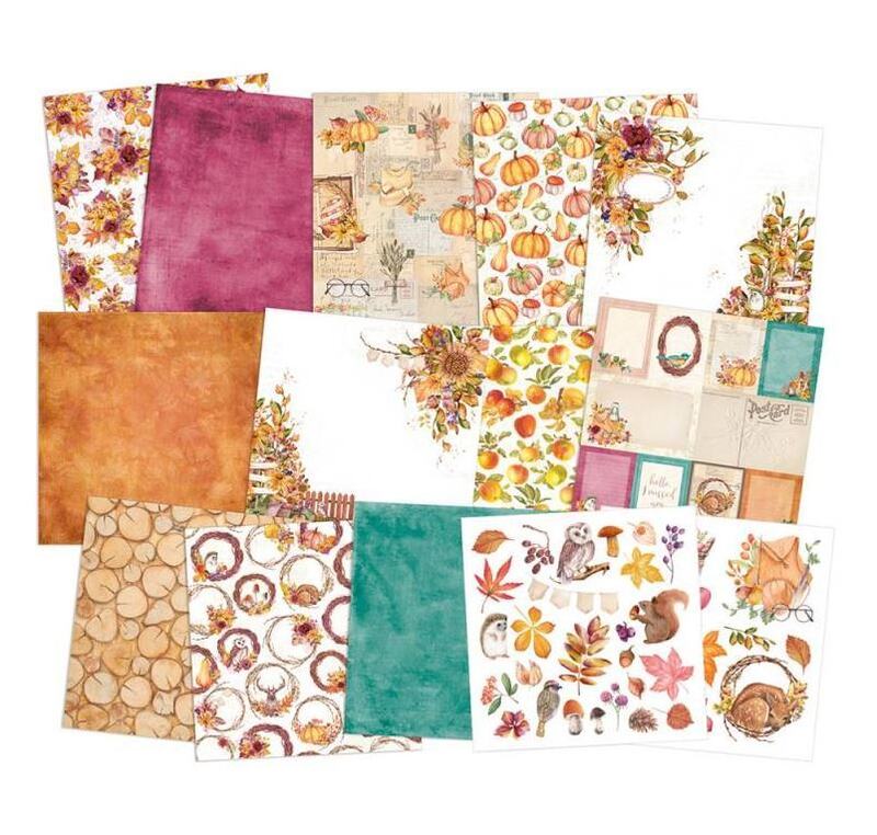 Sada scrapbookových oboustranně potištěných papírů P13 12x12" The four seasons - Autumn - sada 12 listů