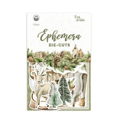 Papírové výseky P13 - Cosy Winter - sada 12 ks