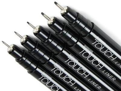 Popisovače TOUCH, sada 5 ks, černá - kompletní sada Popisovače TOUCH, sada 5 ks, černá - kompletní sada