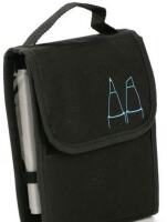 Pouzdro na 12 ks fixů/popisovačů - černá - 16,5 x 21 cm