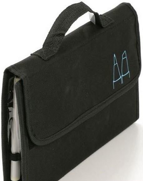 Pouzdro na 24 ks fixů/popisovačů - černá - 32 x 21 cm