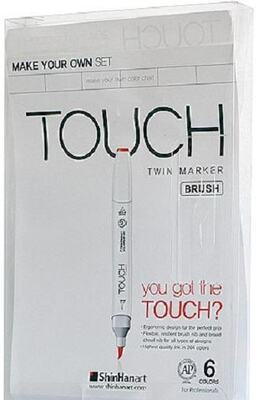 Plastové pouzdro na 6ks fixů/popisovačů - čirá - 10 x 15 cm