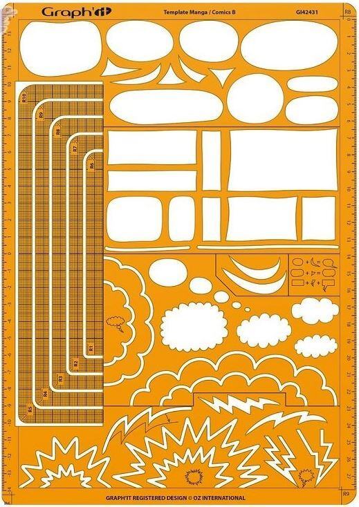 Šablona na komiksové bubliny Graph'it B - A4 - 1 ks