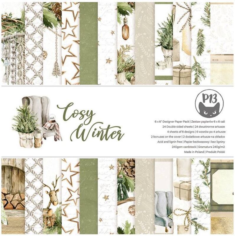 Sada scrapbookových oboustranně potištěných papírů P13 6x6" Cosy Winter