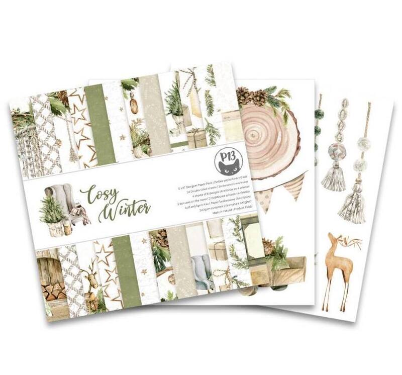 Sada scrapbookových oboustranně potištěných papírů P13 6x6" Cosy Winter