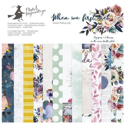 Sada scrapbookových oboustranně potištěných papírů P13 6x6" When we first met - sada 24 listů