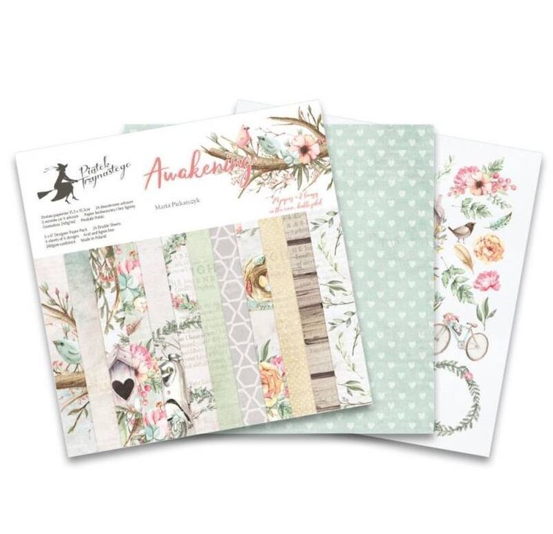 Sada scrapbookových oboustranně potištěných papírů P13 6x6" Awakening - sada 24 listů