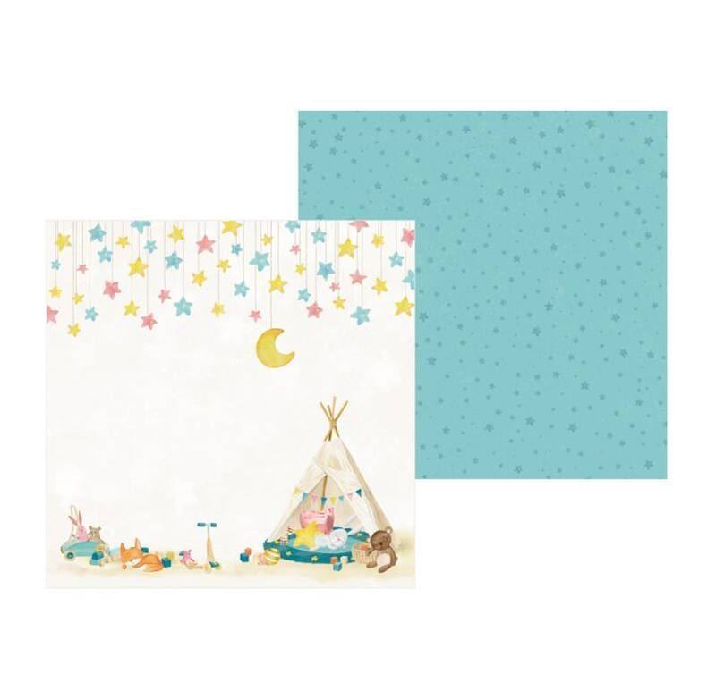 Sada scrapbookových oboustranně potištěných papírů P13 12x12" Good Night - sada 12 listů