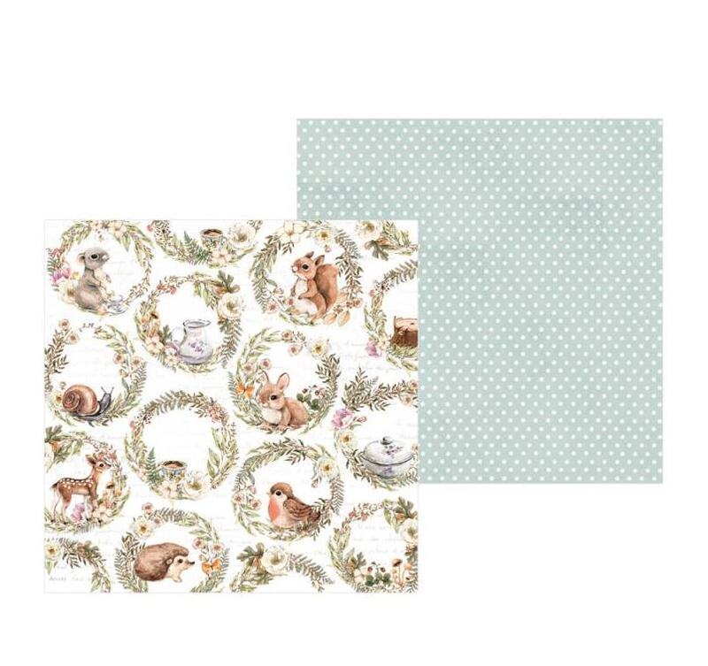 Sada scrapbookových oboustranně potištěných papírů P13 6x6" Forest tea party - sada 24 listů