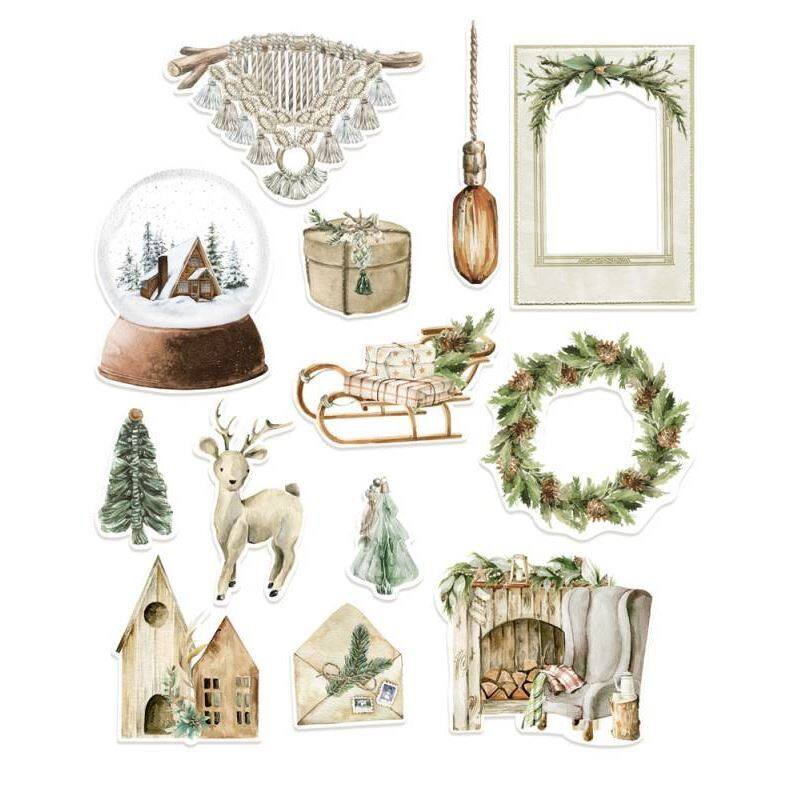 Papírové výseky P13 - Cosy Winter - sada 12 ks