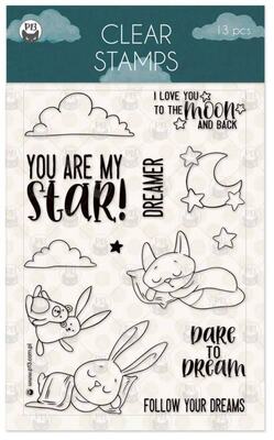 Silikonová razítka P13 - Good Night - sada 13 ks