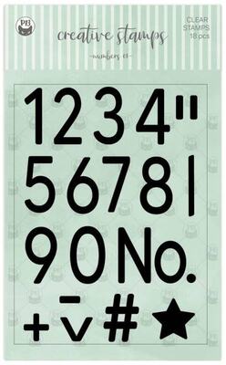 Silikonová razítka P13 - čísla - sada 18 ks