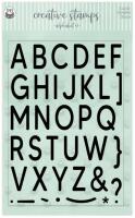 Silikonová razítka P13 - abeceda - sada 35 ks