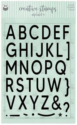 Silikonová razítka P13 - abeceda - sada 35 ks
