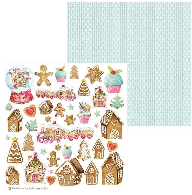Sada scrapbookových oboustranně potištěných papírů P13 12x12" CW Sugar & Spice - sada 12 listů