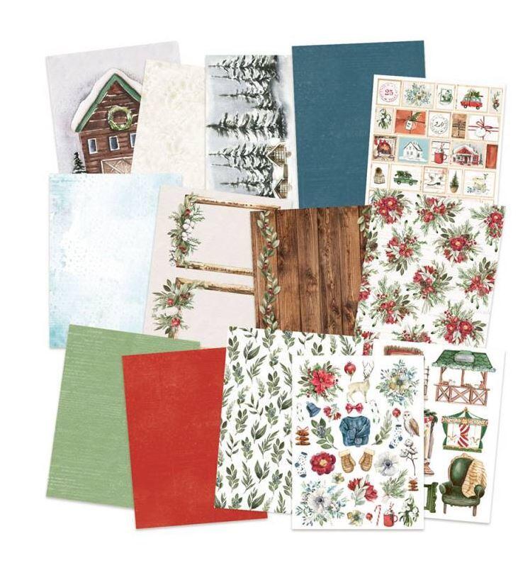 Sada scrapbookových oboustranně potištěných papírů P13 6x8" The four seasons - Winter