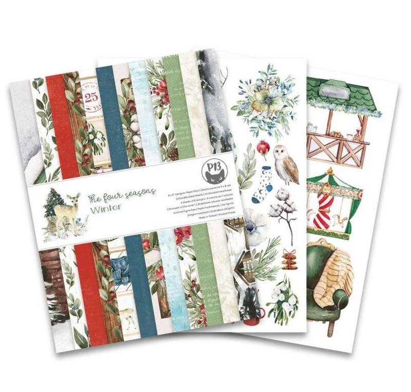 Sada scrapbookových oboustranně potištěných papírů P13 6x8" The four seasons - Winter