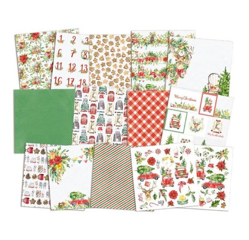Sada scrapbookových oboustranně potištěných papírů P13 6x6" Christmas treats - sada 24 listů