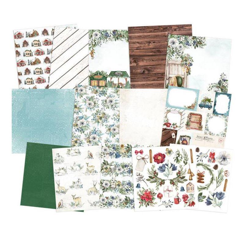 Sada scrapbookových oboustranně potištěných papírů P13 6x6" Winter - sada 24 listů