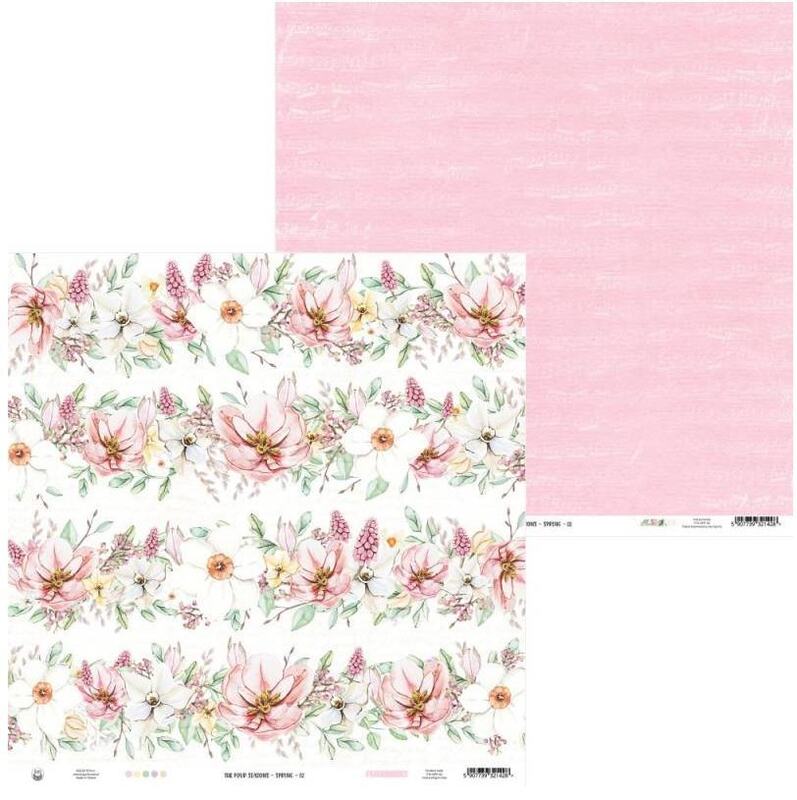 Sada scrapbookových oboustranně potištěných papírů P13 6x6" The four seasons - Spring - sada 24 listů