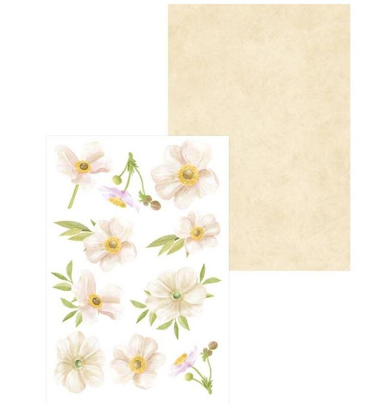 Mini kreativní sada P13 6x4" - květiny - sada 24 listů