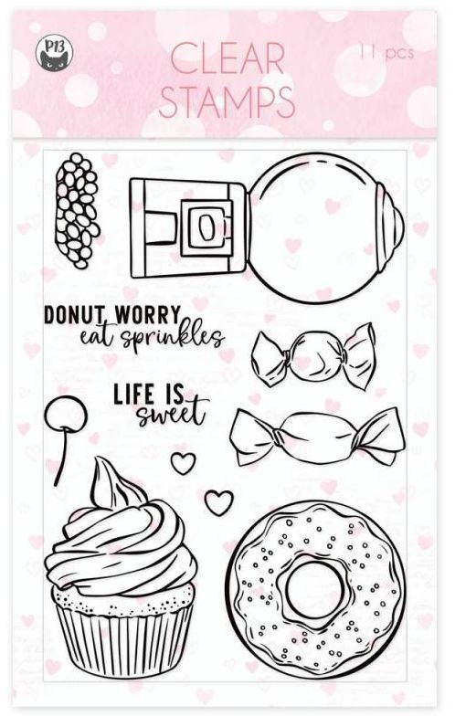 Silikonová razítka P13 - Sugar & Spice - sada 11 ks