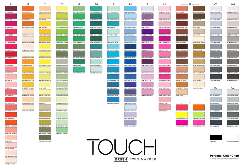 Alkoholový fix TOUCH Twin Brush Marker - oranžová