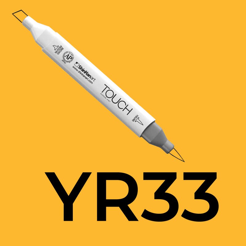 Alkoholový fix TOUCH Twin Brush Marker - oranžová