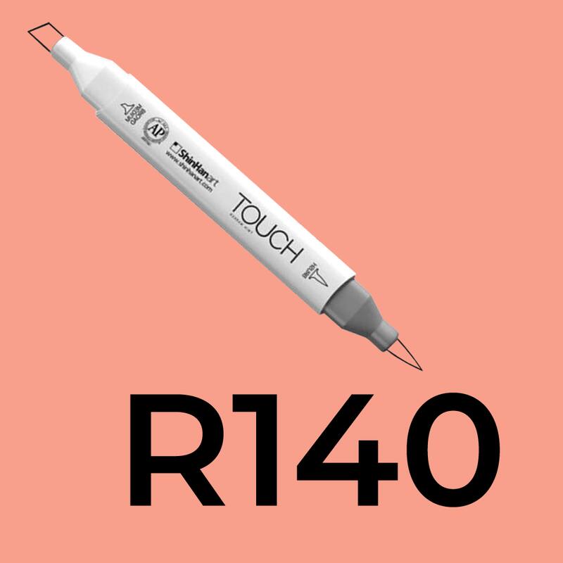 Alkoholový fix TOUCH Twin Brush Marker - oranžová