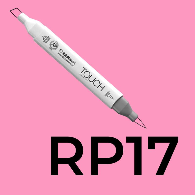 Alkoholový fix TOUCH Twin Brush Marker - růžová