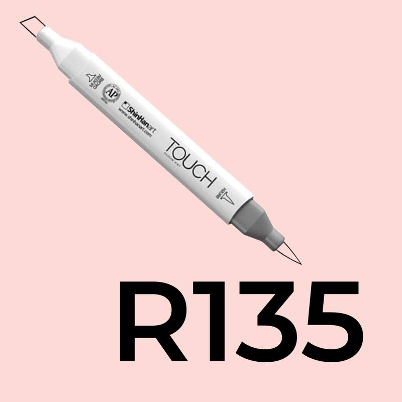 Alkoholový fix TOUCH Twin Brush Marker - růžová