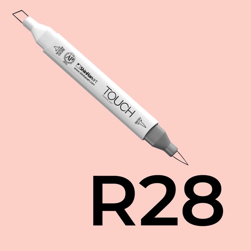 Alkoholový fix TOUCH Twin Brush Marker - růžová