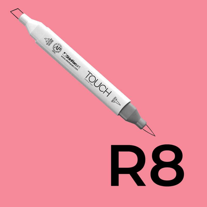 Alkoholový fix TOUCH Twin Brush Marker - růžová