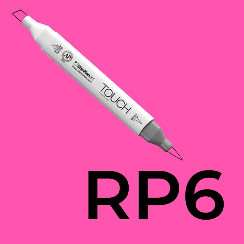 Alkoholový fix TOUCH Twin Brush Marker - růžová