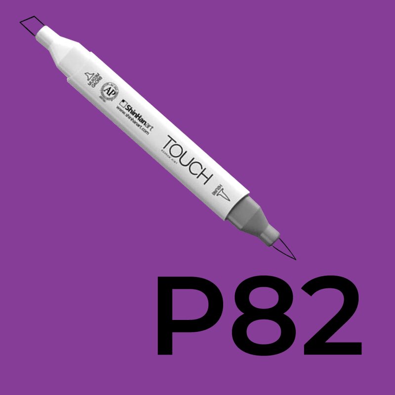 Alkoholový fix TOUCH Twin Brush Marker - fialová