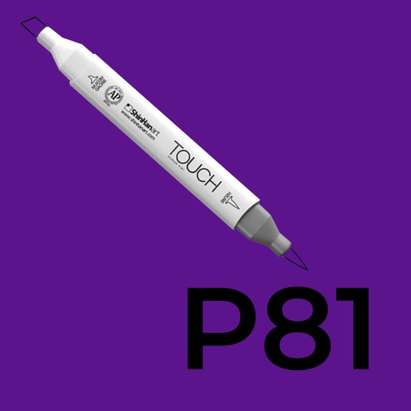 Alkoholový fix TOUCH Twin Brush Marker - fialová